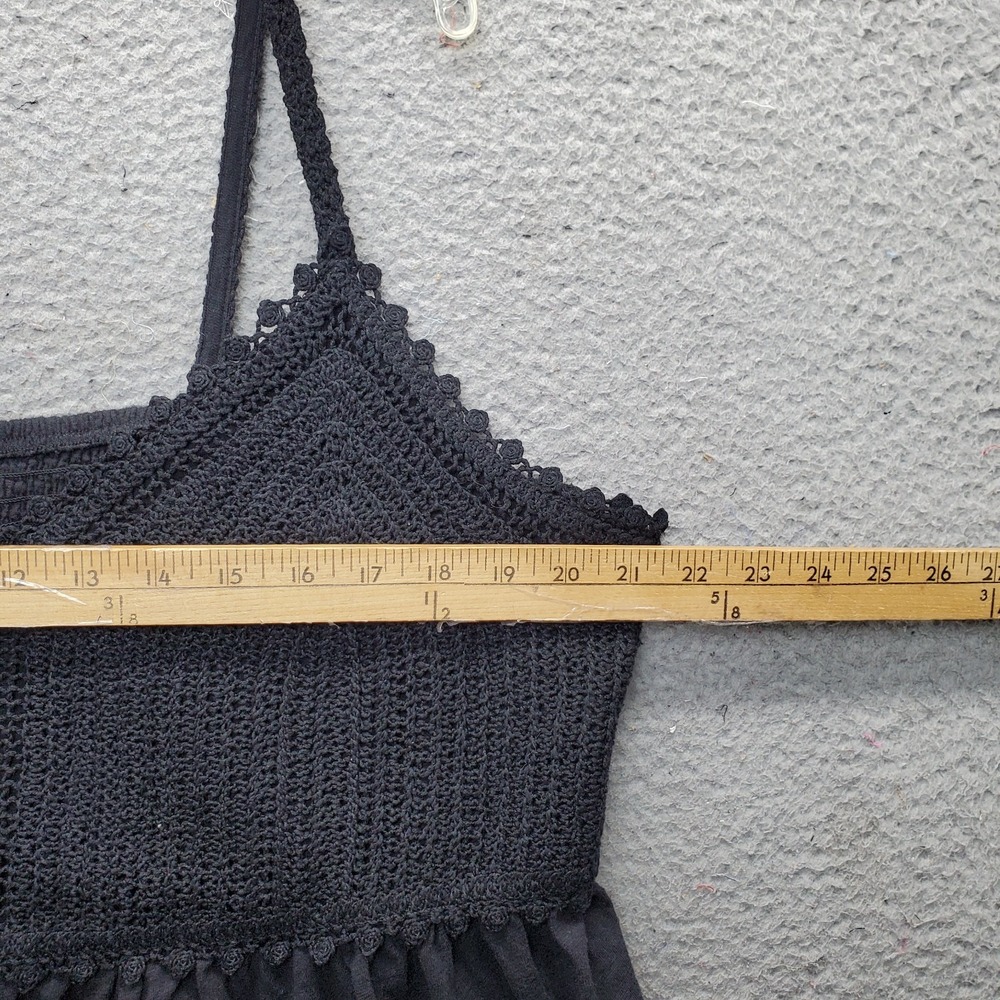 Lot of 2 Old Navy Crop Tank Top Womens 2X Multicolor Crochet Bodice Flowing Hem - Picture 11 of 13